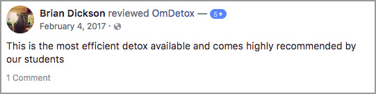 Brian Dickson OMDetox Client 5-star Review