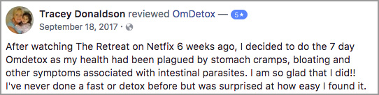 Tracey Donaldson OMDetox Client 5-Star Review