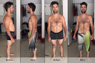 Client review of before and after the Om Detox 7 day weight loss cleanse