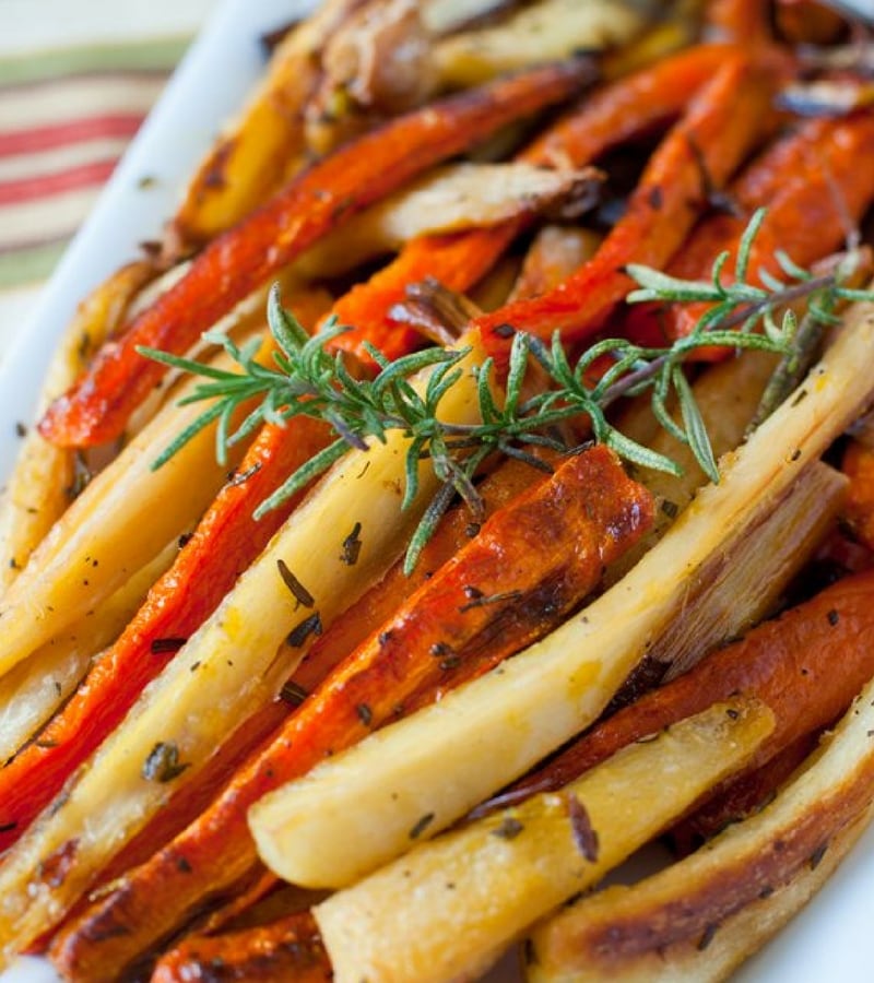 Vegan Christmas Recipes - Roasted Carrots and Parsnips