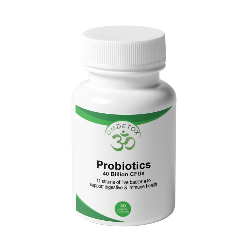 OM Detox Probiotics - 40 Billion CFUs [30 vegan capsules] .