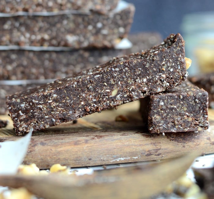 OMDetox Sugar-Free Desserts - Chocolate Chia Energy bars