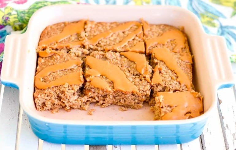 OMDetox Sugar-Free Desserts - Peanut Butter Banana Baked Oatmeal