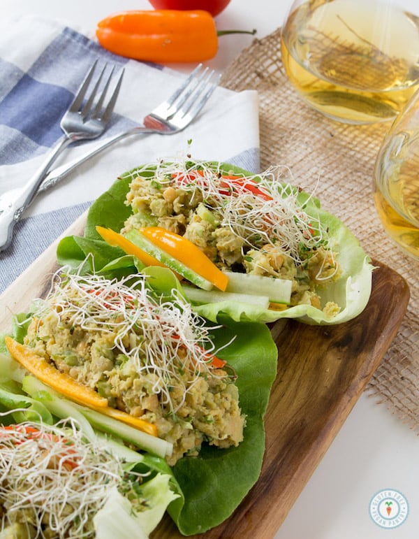 OMDetox Gluten-Free Vegan - Avocado Chickpea Lettuce Wraps