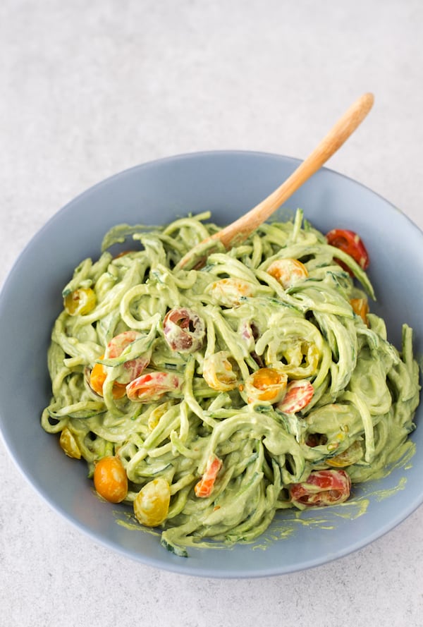 OMDetox Gluten-Free Vegan - Zucchini Noodles with Avocado Sauce